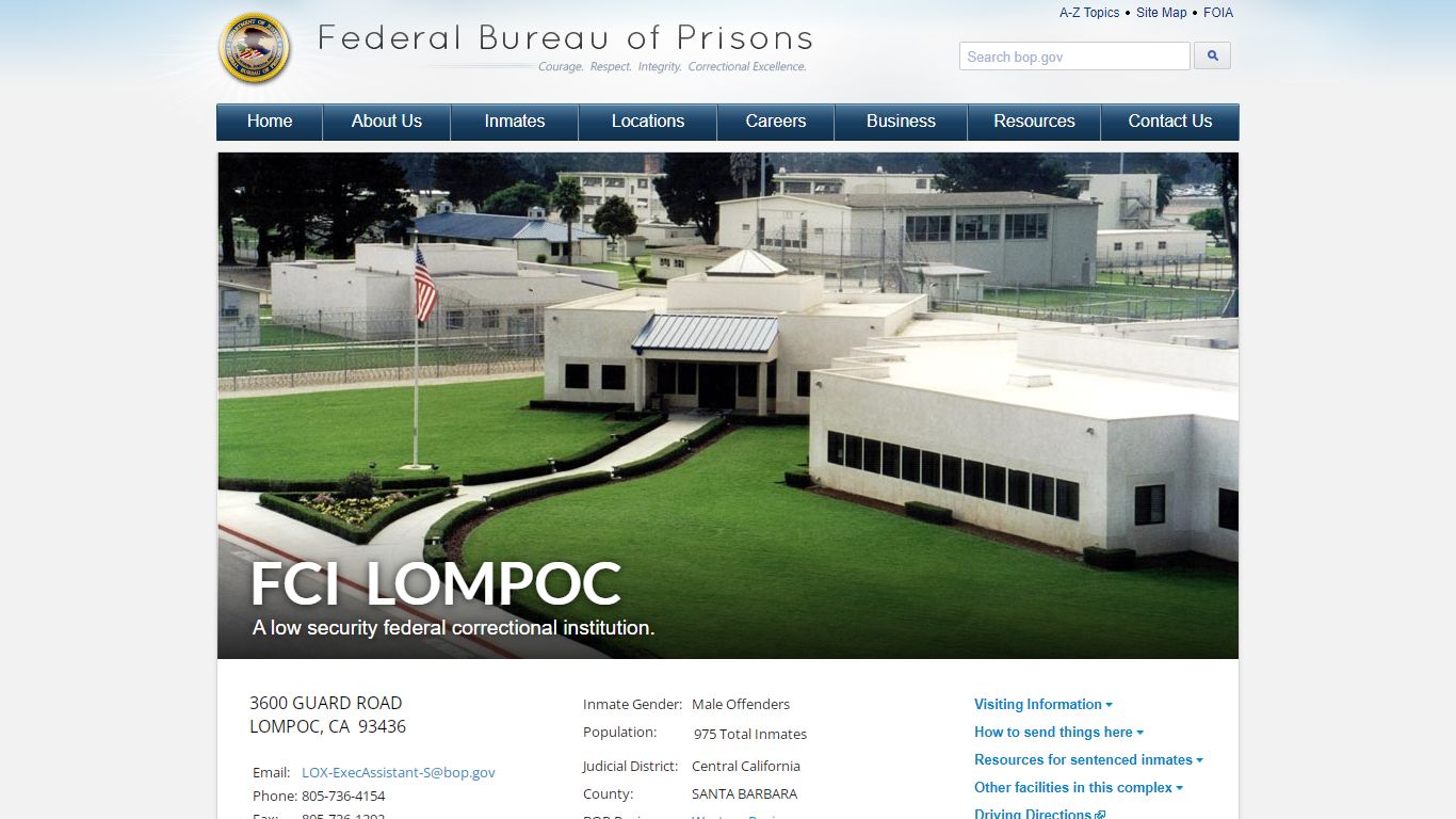 FCI Lompoc - Federal Bureau of Prisons